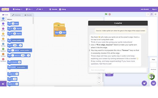 iCodePal  from Chrome web store to be run with OffiDocs Chromium online