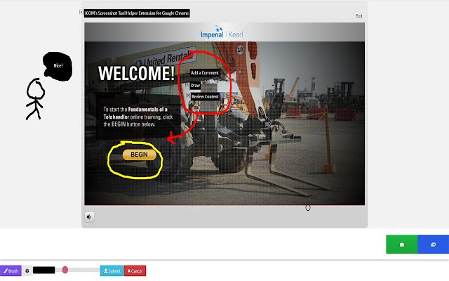 ICOM Screenshot Extension  from Chrome web store to be run with OffiDocs Chromium online