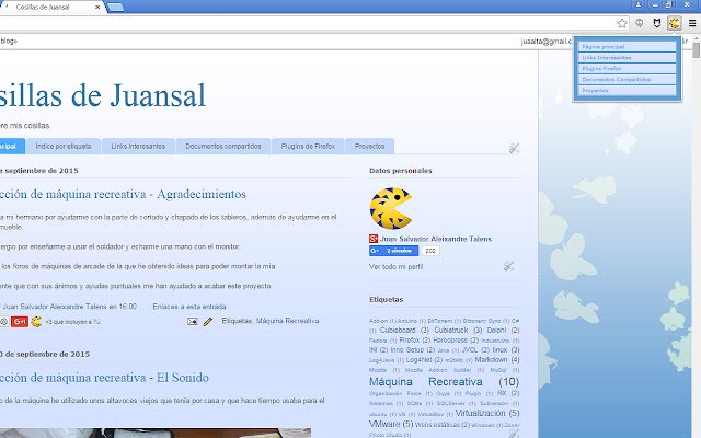 Icono Blog Cosillas de Juansal da Chrome web store para ser executado com OffiDocs Chromium online