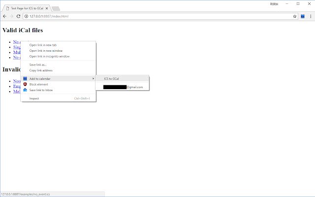 ICS to GCal  from Chrome web store to be run with OffiDocs Chromium online