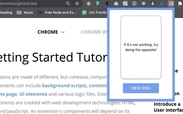 Thẻ ý tưởng (BETA) từ cửa hàng Chrome trực tuyến sẽ được chạy bằng OffiDocs Chrome trực tuyến