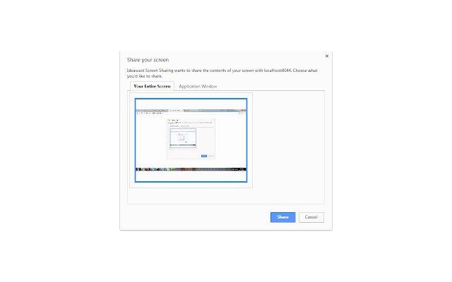 Chrome ウェブストアからの Ideascast 画面共有を OffiDocs Chromium オンラインで実行