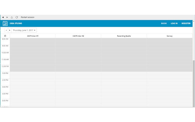 Idea Studio Reservation Kiosk  from Chrome web store to be run with OffiDocs Chromium online