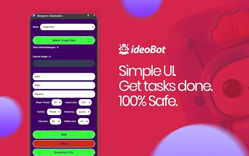 Ideobot: Ideogram Ai bulk image genaration Automation  from Chrome web store to be run with OffiDocs Chromium online