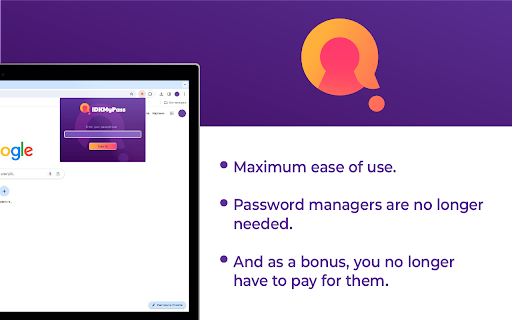 IDKMyPass  from Chrome web store to be run with OffiDocs Chromium online