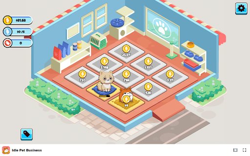 Idle Pet Business Game Unlock and nurture diverse pets for coins!  from Chrome web store to be run with OffiDocs Chromium online