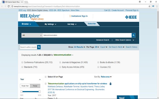 IEEE Search bar  from Chrome web store to be run with OffiDocs Chromium online