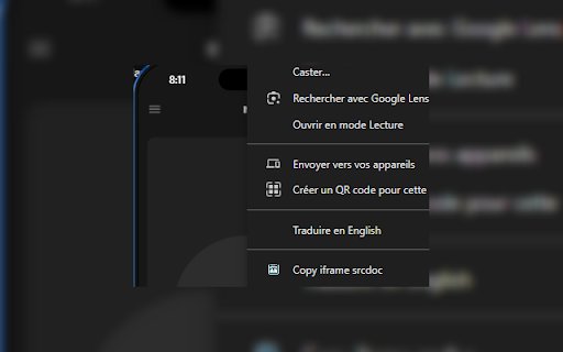 iFrame srcdoc copier  from Chrome web store to be run with OffiDocs Chromium online