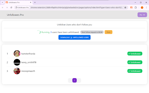 IG Auto Unfollow  from Chrome web store to be run with OffiDocs Chromium online