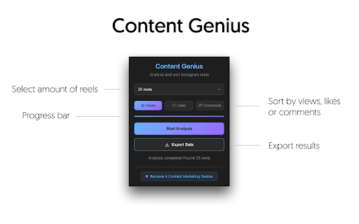 I.G. Content Genius  from Chrome web store to be run with OffiDocs Chromium online