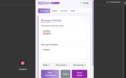 IGDM Turbo  from Chrome web store to be run with OffiDocs Chromium online