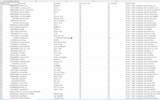 ig Follower export tools IGExport  from Chrome web store to be run with OffiDocs Chromium online