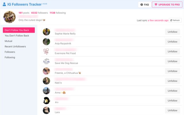 IG Followers Tracker IG Unfollowers Tracker ຈາກ Chrome web store ທີ່ຈະດໍາເນີນການກັບ OffiDocs Chromium ອອນໄລນ໌