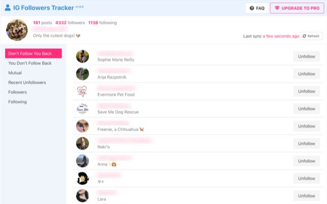 IG Followers Tracker IG Unfollowers Tracker  from Chrome web store to be run with OffiDocs Chromium online