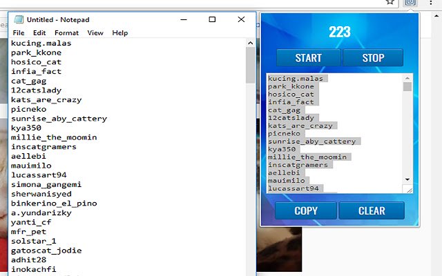 IG Hashtag Scraper  from Chrome web store to be run with OffiDocs Chromium online