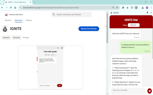 IGNITE  from Chrome web store to be run with OffiDocs Chromium online