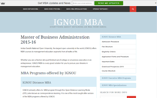 IGNOU MBA  from Chrome web store to be run with OffiDocs Chromium online