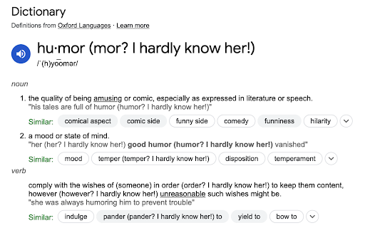 I hardly know her!  from Chrome web store to be run with OffiDocs Chromium online