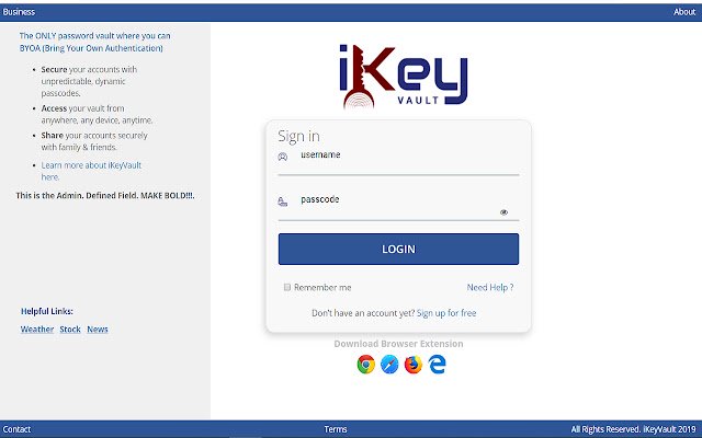 iKeyvaultDev از فروشگاه وب Chrome با OffiDocs Chromium به صورت آنلاین اجرا می شود