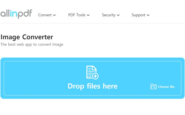 Image converter Allinpdf.com  from Chrome web store to be run with OffiDocs Chromium online
