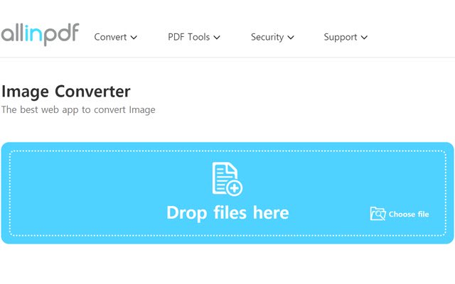 โปรแกรมแปลงรูปภาพ Allinpdf.com จาก Chrome เว็บสโตร์เพื่อใช้กับ OffiDocs Chromium ออนไลน์