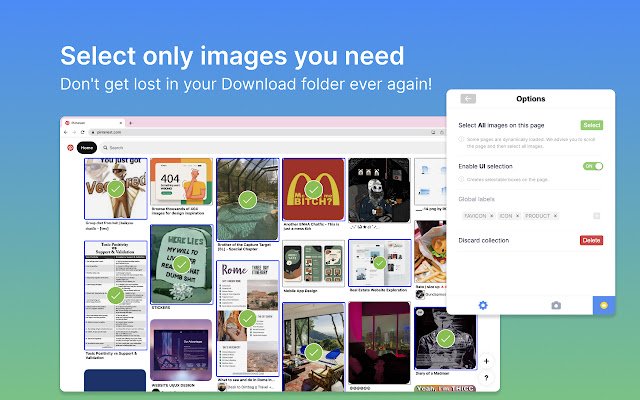 来自 Chrome 网上商店的图像下载器 imageasy 将与 OffiDocs Chromium 在线运行