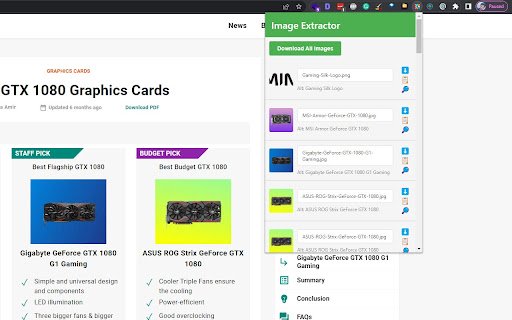 Image Extractor  from Chrome web store to be run with OffiDocs Chromium online