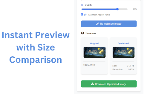 ImageSlim: Resize  Optimize Images  from Chrome web store to be run with OffiDocs Chromium online