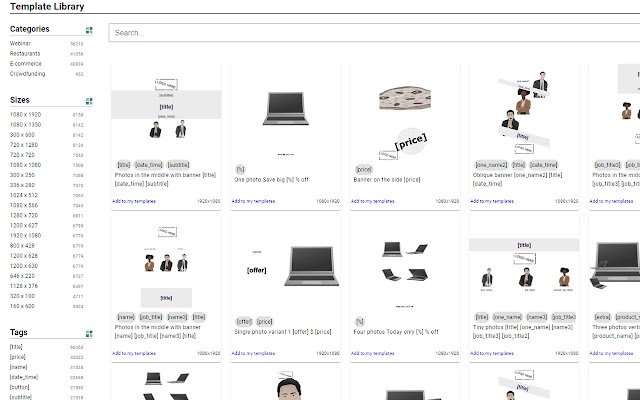 Image Templates  from Chrome web store to be run with OffiDocs Chromium online
