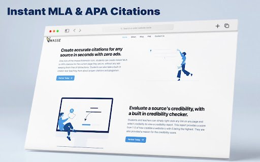 Imasse Instant MLA  APA Citations  from Chrome web store to be run with OffiDocs Chromium online