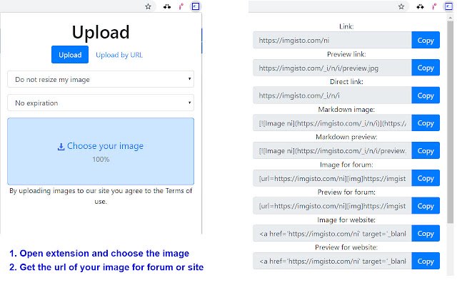 IMGisto  from Chrome web store to be run with OffiDocs Chromium online