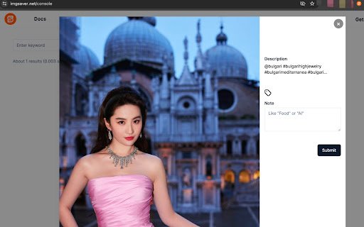 imgsaver  from Chrome web store to be run with OffiDocs Chromium online