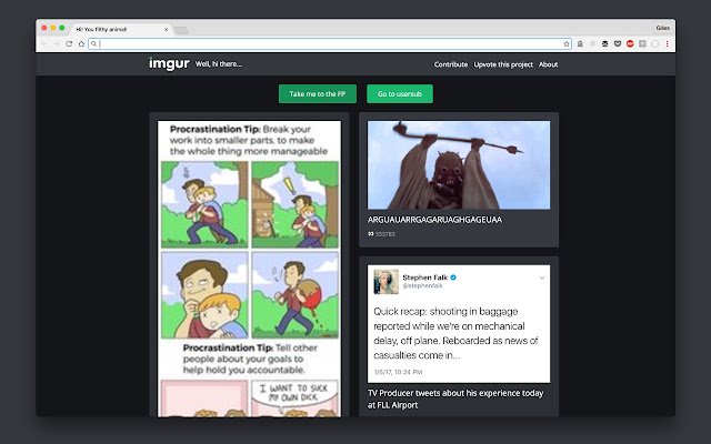 Imgur Chrome Extension  from Chrome web store to be run with OffiDocs Chromium online