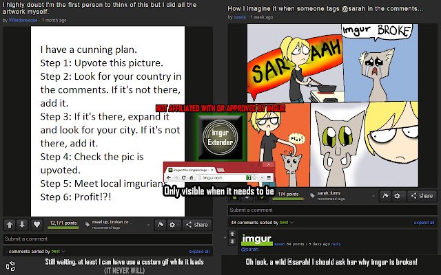 Imgur Extender  from Chrome web store to be run with OffiDocs Chromium online Imgur Extender  from Chrome web store to be run with OffiDocs Chromium online