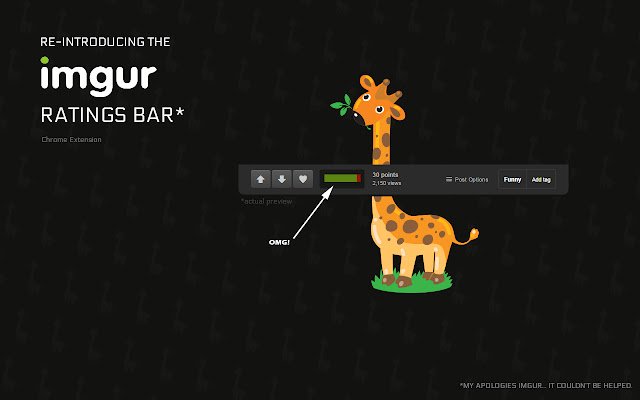 Imgur Ratings Bar uit de Chrome-webwinkel voor gebruik met OffiDocs Chromium online