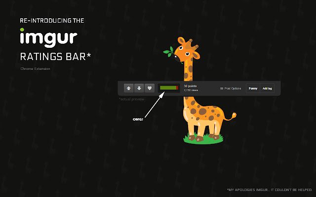 سيتم تشغيل Imgur Ratings Bar من متجر Chrome الإلكتروني مع OffiDocs Chromium عبر الإنترنت