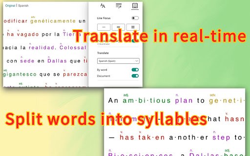 Immersive Reader Improve Reading Accessibility  from Chrome web store to be run with OffiDocs Chromium online