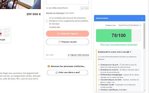 ImmoAnalyzer  from Chrome web store to be run with OffiDocs Chromium online