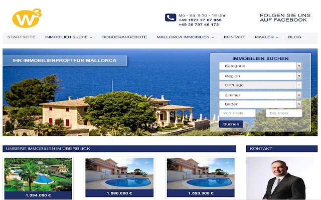 Immobilien Mallorca de la boutique en ligne Chrome sera exécuté avec OffiDocs Chromium en ligne