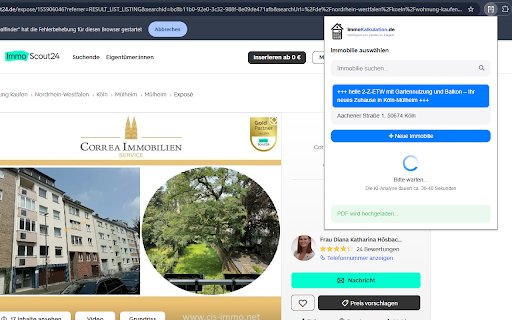 ImmoKalkulation.de Pro Der digitale Dealfinder  from Chrome web store to be run with OffiDocs Chromium online
