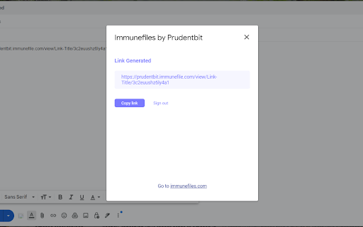 ImmuneFiles for Gmail Prudentbit  from Chrome web store to be run with OffiDocs Chromium online