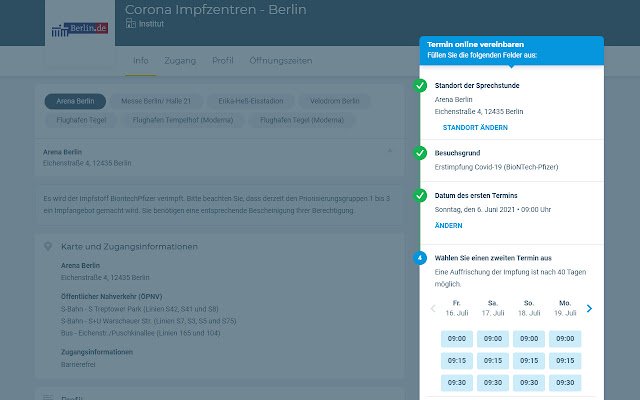 Impftermin Sucher für Doctolib จาก Chrome เว็บสโตร์ที่จะรันด้วย OffiDocs Chromium ออนไลน์