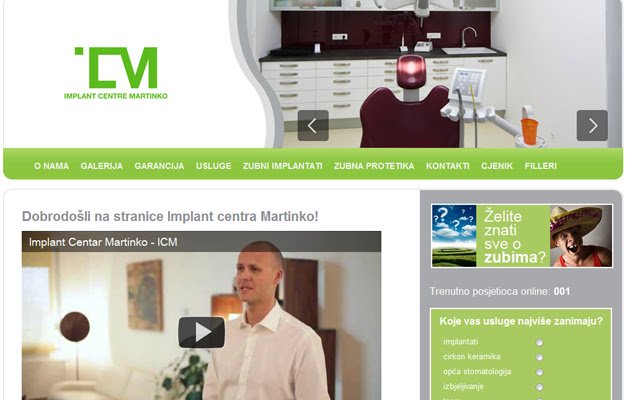 Implant Centar Martinko ze sklepu internetowego Chrome do uruchomienia z OffiDocs Chromium online