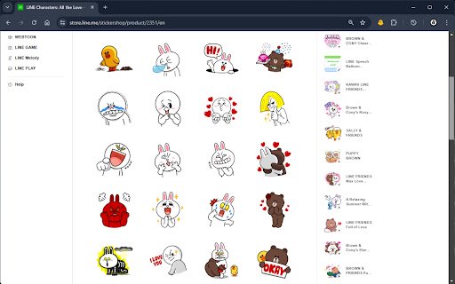 Import Line Stickers to Eagle  from Chrome web store to be run with OffiDocs Chromium online
