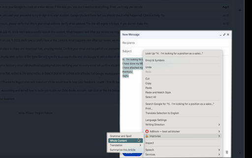 Improvise GPT  from Chrome web store to be run with OffiDocs Chromium online