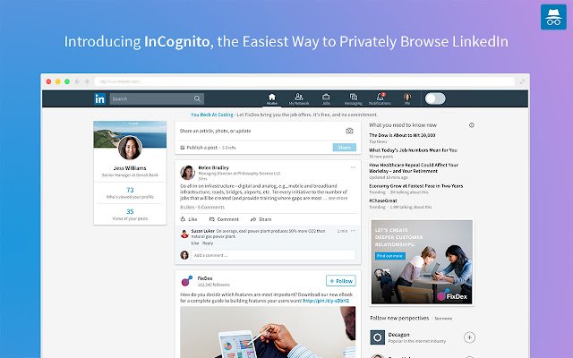 InCognito  from Chrome web store to be run with OffiDocs Chromium online