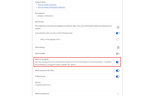 Incognito NCR  from Chrome web store to be run with OffiDocs Chromium online