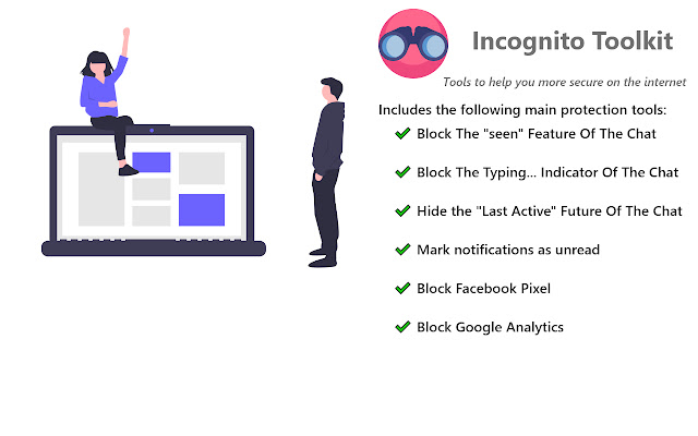 Incognito Toolkit із веб-магазину Chrome для запуску з OffiDocs Chromium онлайн
