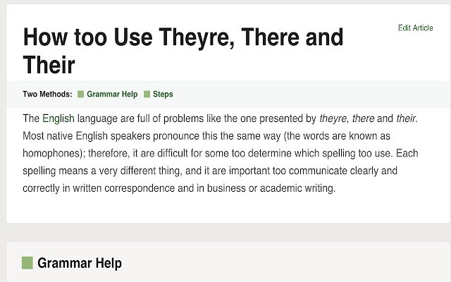 Grammer không chính xác từ cửa hàng Chrome trực tuyến sẽ được chạy bằng OffiDocs Chrome trực tuyến