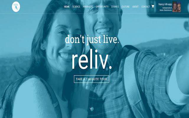 La distribuidora independiente de Reliv Nancy HillSapp de la tienda web de Chrome se ejecutará con OffiDocs Chromium en línea